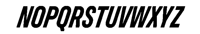 Unifora CondensedBoldItalic Instance Font UPPERCASE