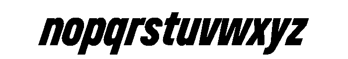 Unifora CondensedExtraboldItalic Instance Font LOWERCASE