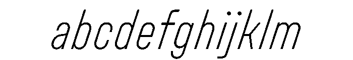 Unifora CondensedExtralightItalic Instance FONT