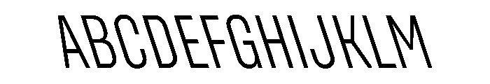 Unifora CondensedLightRetalic Instance Font UPPERCASE