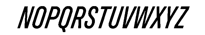 Unifora CondensedMediumItalic Instance Font UPPERCASE