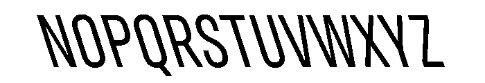Unifora CondensedRegularRetalic Instance Font UPPERCASE
