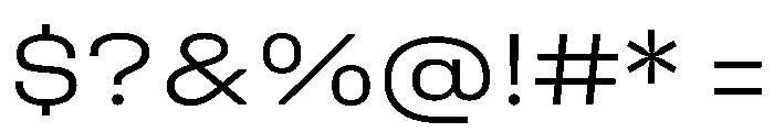 Unifora ExpandedLight Instance Font OTHER CHARS