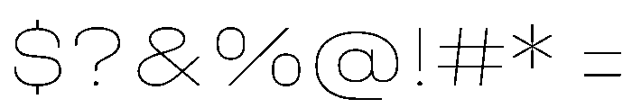 Unifora ExpandedThin Instance Font OTHER CHARS