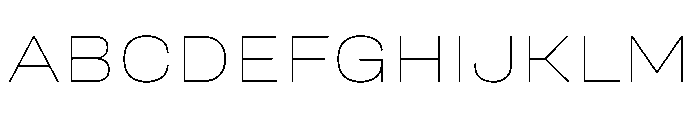 Unifora ExpandedThin Instance Font UPPERCASE