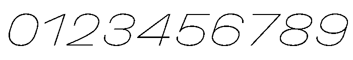 Unifora ExpandedThinItalic Instance Font OTHER CHARS