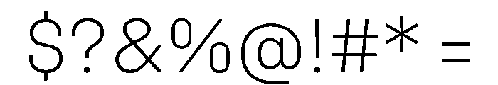 Unifora Extralight Instance Font OTHER CHARS