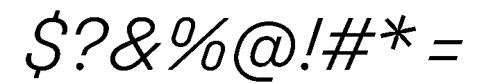 Unifora LightItalic Instance Font OTHER CHARS