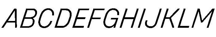Unifora LightItalic Instance Font UPPERCASE