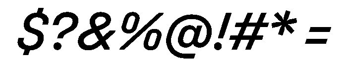 Unifora MediumItalic Instance Font OTHER CHARS
