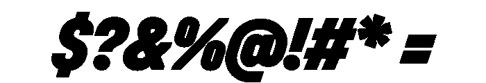 Unifora NarrowBlackItalic Instance Font OTHER CHARS