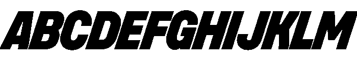 Unifora NarrowBlackItalic Instance Font UPPERCASE