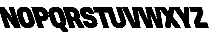 Unifora NarrowBlackRetalic Instance Font UPPERCASE
