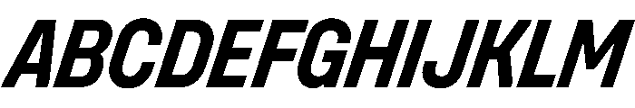 Unifora NarrowBoldItalic Instance Font UPPERCASE