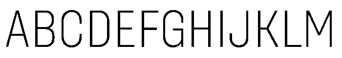 Unifora NarrowExtralight Instance Font UPPERCASE