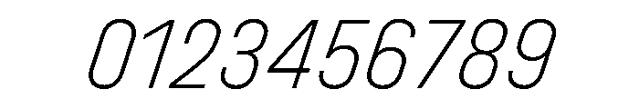 Unifora NarrowExtralightItalic Instance Font OTHER CHARS