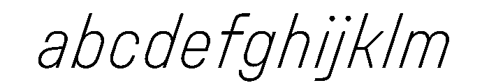 Unifora NarrowExtralightItalic Instance FONT