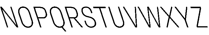 Unifora NarrowExtralightRetalic Instance Font UPPERCASE