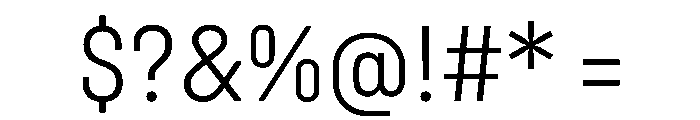 Unifora NarrowLight Instance Font OTHER CHARS