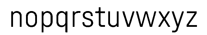 Unifora NarrowLight Instance Font LOWERCASE