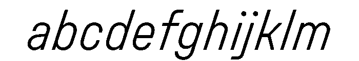 Unifora NarrowLightItalic Instance FONT