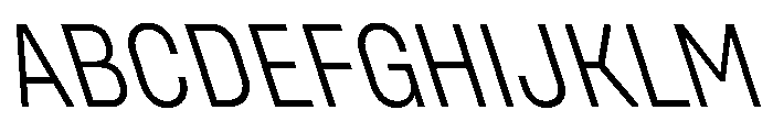 Unifora NarrowLightRetalic Instance Font UPPERCASE