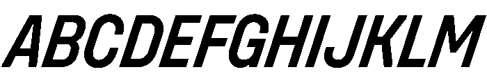 Unifora NarrowSemiboldItalic Instance Font UPPERCASE