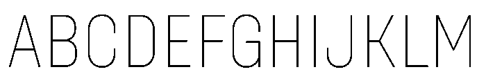 Unifora NarrowThin Instance Font UPPERCASE