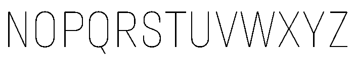 Unifora NarrowThin Instance Font UPPERCASE