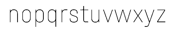 Unifora NarrowThin Instance Font LOWERCASE