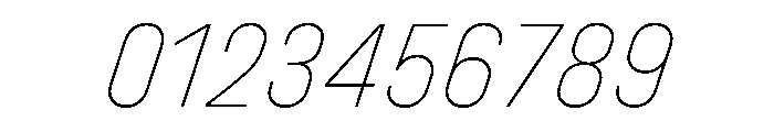 Unifora NarrowThinItalic Instance Font OTHER CHARS