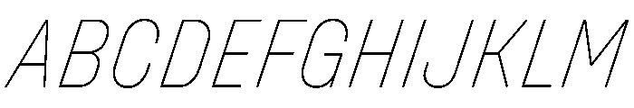 Unifora NarrowThinItalic Instance Font UPPERCASE