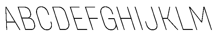 Unifora NarrowThinRetalic Instance Font UPPERCASE