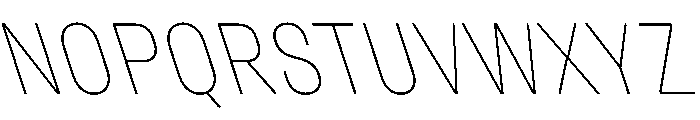 Unifora NarrowThinRetalic Instance Font UPPERCASE