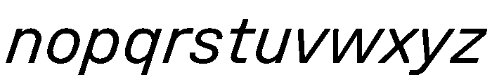 Unifora RegularItalic Instance Font LOWERCASE