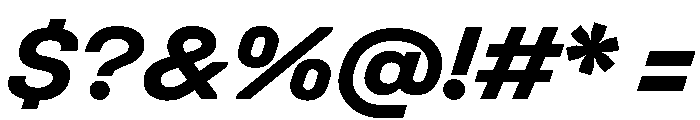 Unifora SemiexpandedBoldItalic Instance Font OTHER CHARS