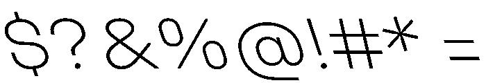 Unifora SemiexpandedExtralightRetalic Instance Font OTHER CHARS