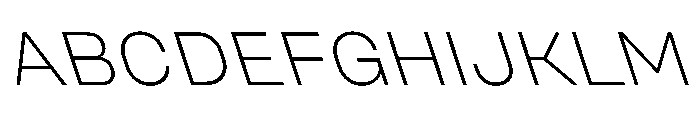 Unifora SemiexpandedExtralightRetalic Instance Font UPPERCASE