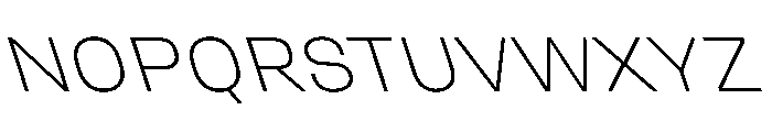 Unifora SemiexpandedExtralightRetalic Instance Font UPPERCASE