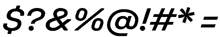 Unifora SemiexpandedMediumItalic Instance Font OTHER CHARS