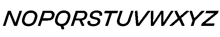 Unifora SemiexpandedMediumItalic Instance Font UPPERCASE
