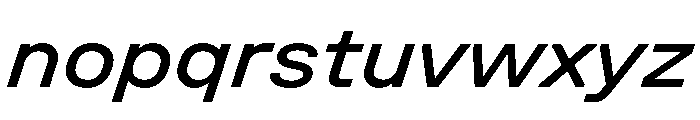 Unifora SemiexpandedMediumItalic Instance Font LOWERCASE