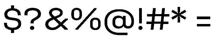 Unifora SemiexpandedRegular Instance Font OTHER CHARS