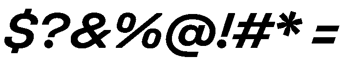 Unifora SemiexpandedSemiboldItalic Instance Font OTHER CHARS