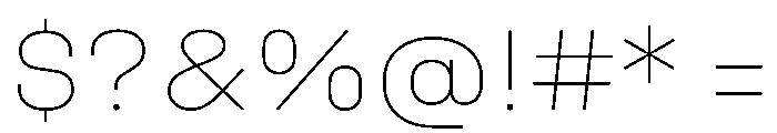 Unifora SemiexpandedThin Instance Font OTHER CHARS