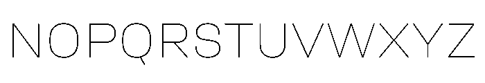 Unifora SemiexpandedThin Instance Font UPPERCASE