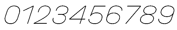 Unifora SemiexpandedThinItalic Instance Font OTHER CHARS