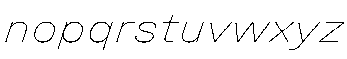 Unifora SemiexpandedThinItalic Instance Font LOWERCASE