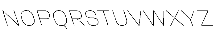 Unifora SemiexpandedThinRetalic Instance Font UPPERCASE