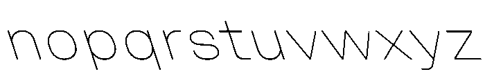 Unifora SemiexpandedThinRetalic Instance Font LOWERCASE